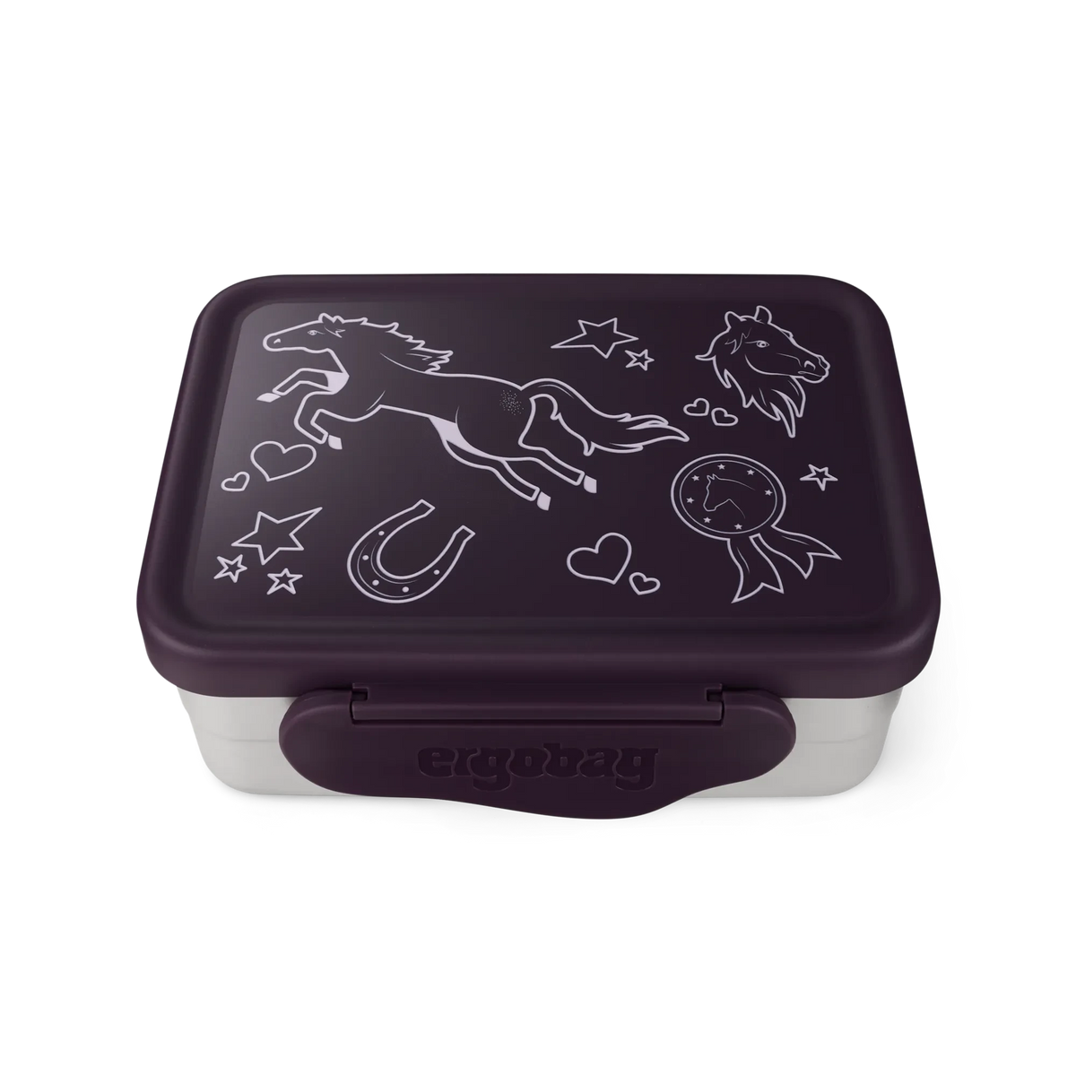Ergobag - Caja de Almuerzo de Acero Inoxidable Púrpura