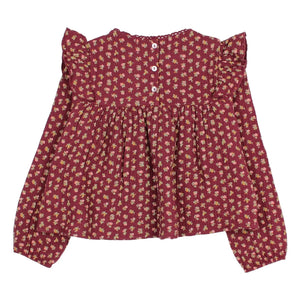 Búho - Blusa Cottage Fleurie Algodón Orgánico | Burdeos