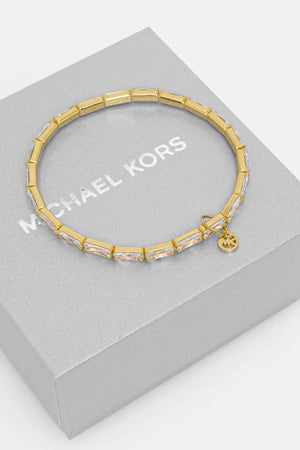 Michael Kors pulsera de mujer bañada en oro con circonitas