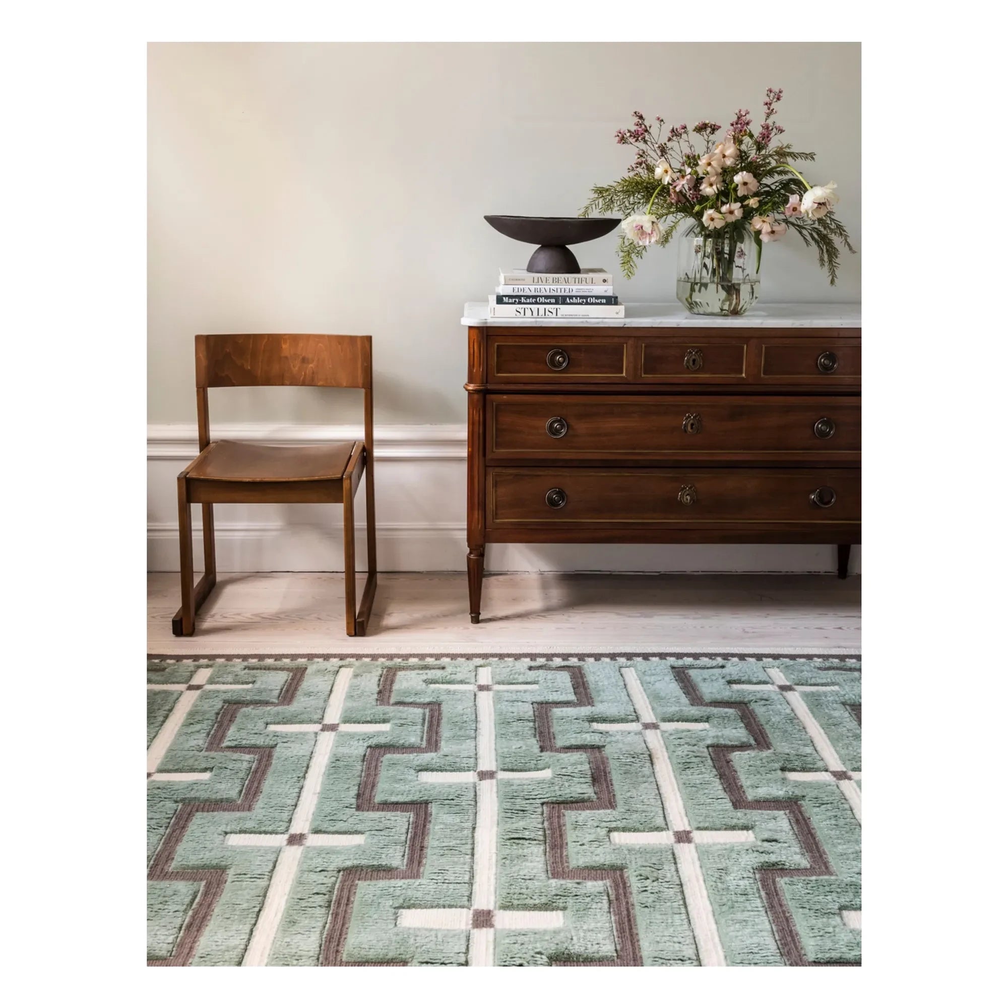 Layered - Johanna, alfombra de lana | Salvia