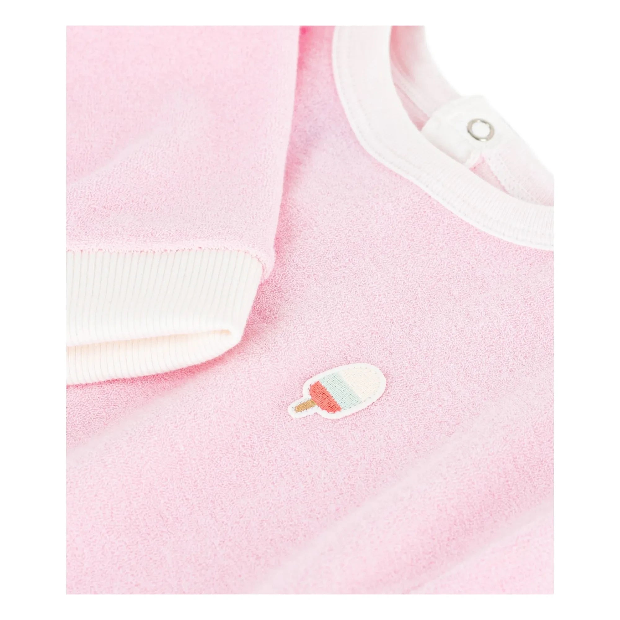 Petit Bateau - Sudadera de felpa rosa