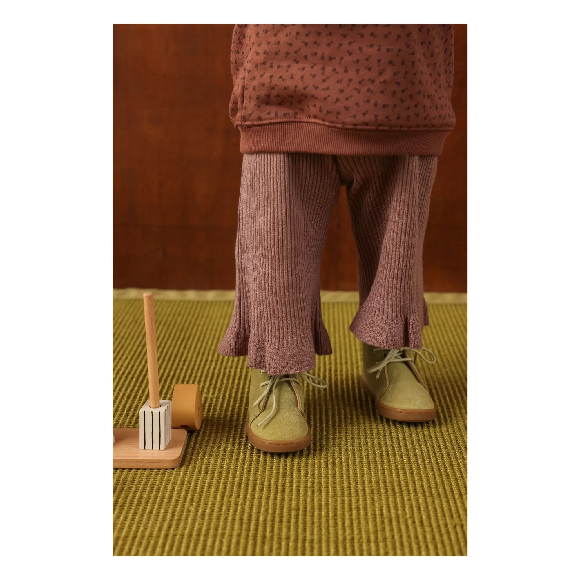 Lazare - Zapatillas de cordones de ante Raoul | Verde almendra