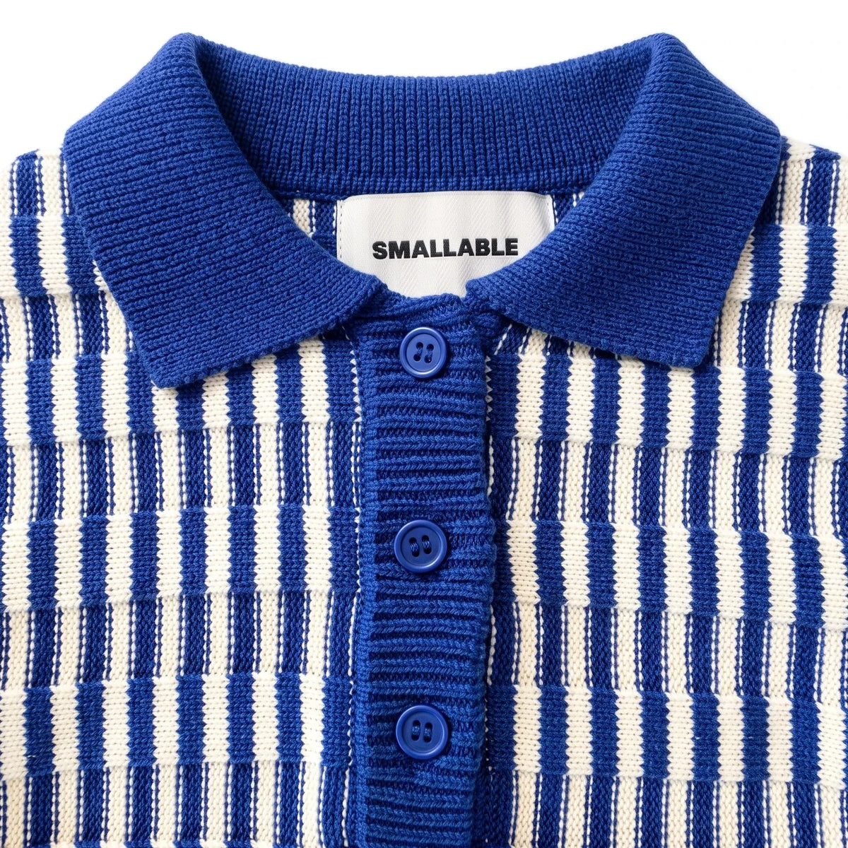 Smallable Kid - Zia Jersey Polo a Rayas | Azul eléctrico