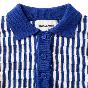 Smallable Kid - Zia Jersey Polo a Rayas | Azul eléctrico