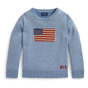 Ralph Lauren - Suéter bandera americana | Azul Claro