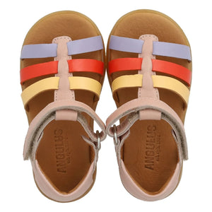 Angulus - Sandalias de bloque de color | Rosa claro