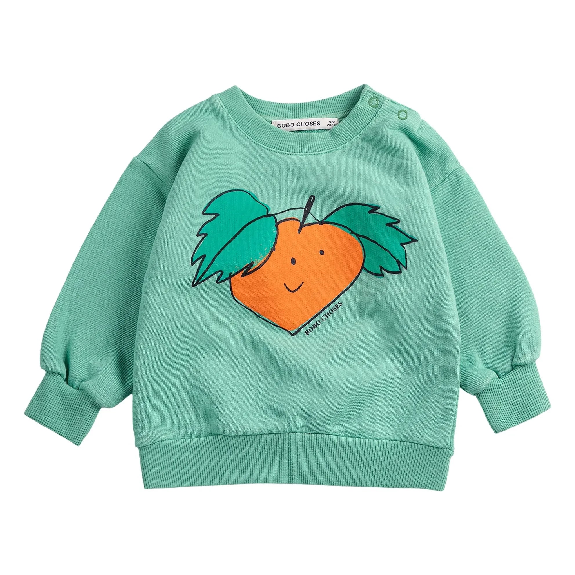 Bobo Choses - Sudadera naranja de algodón orgánico | Verde