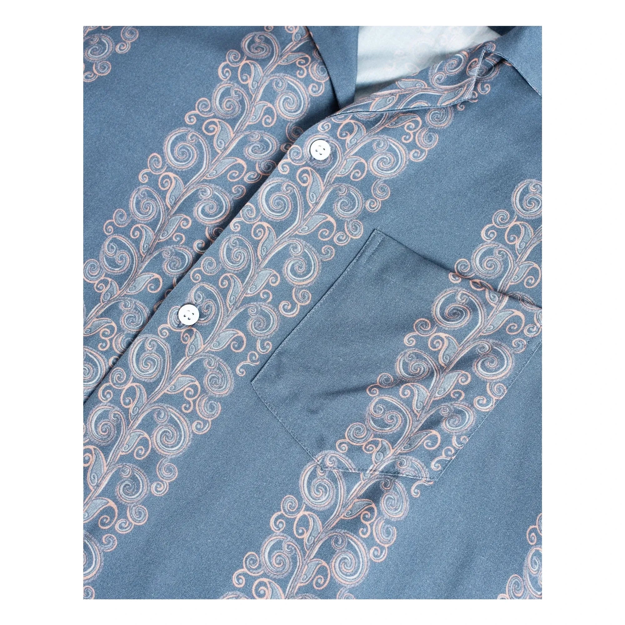 Bather - Camisa Coral Fiesta | Azul claro