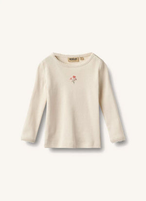 Wheat - Belis Fleur organik pamuklu Tişört | Ivory