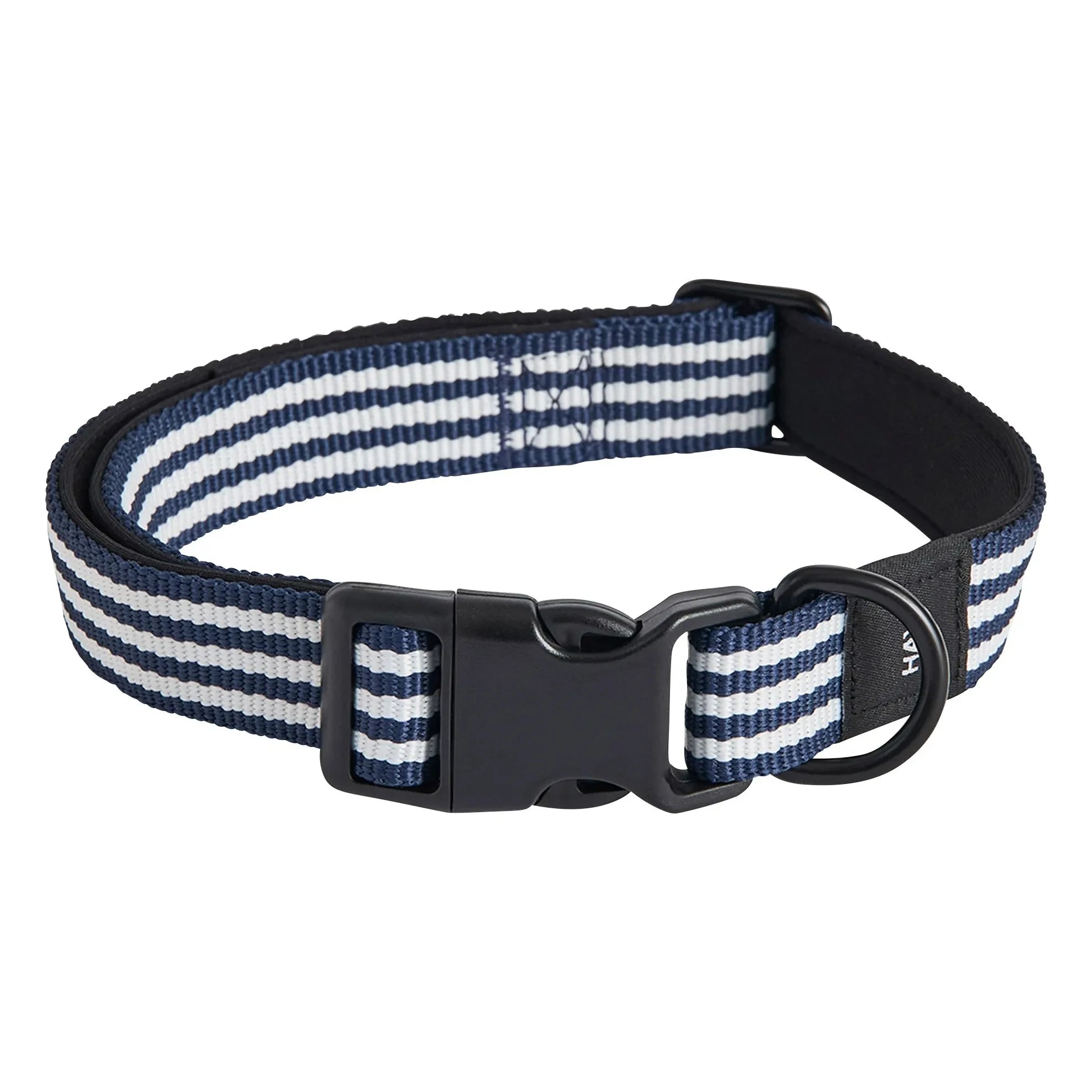 Hola - Collar de perro a rayas | Azul