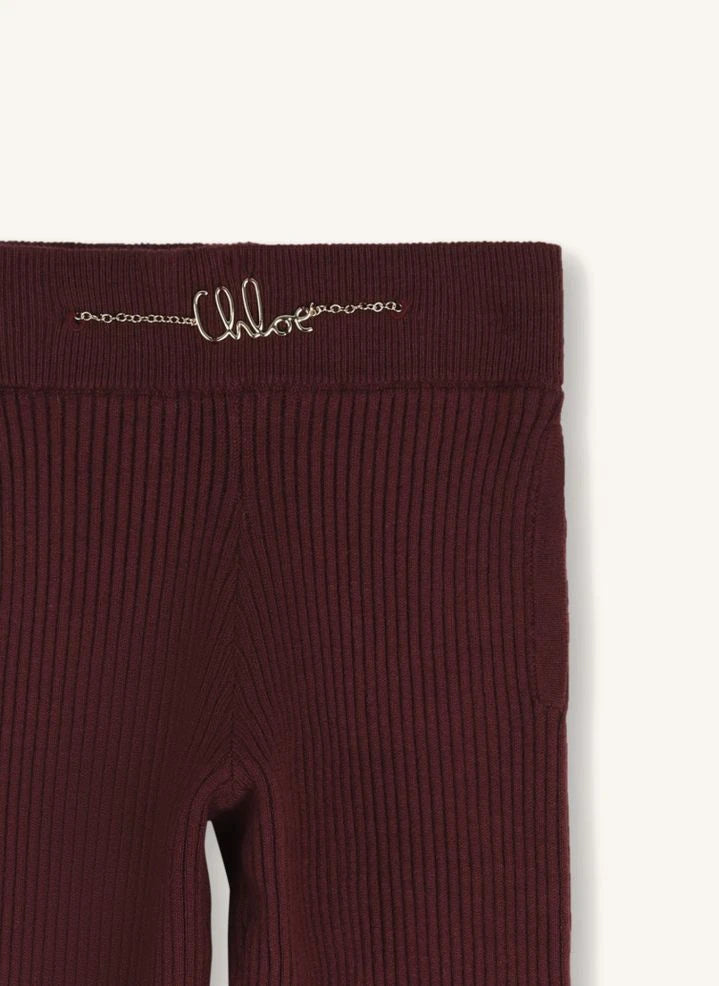 Chloé - Pantalón de punto de algodón orgánico | Plum