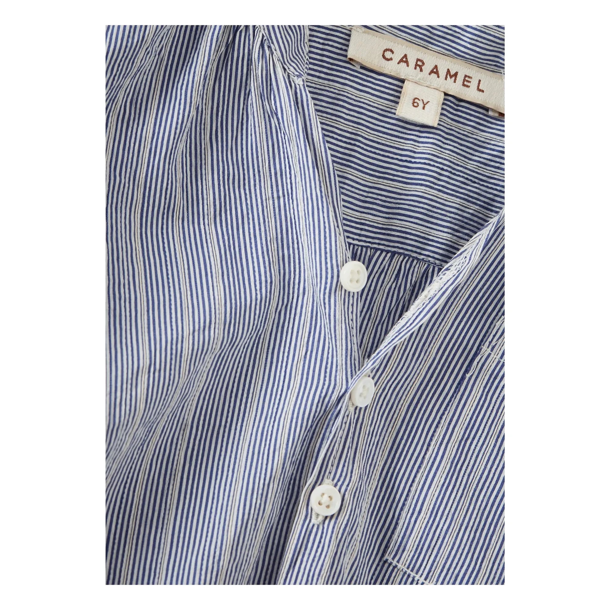 Caramel - Camisa de seda a rayas Adonis | Azul celeste
