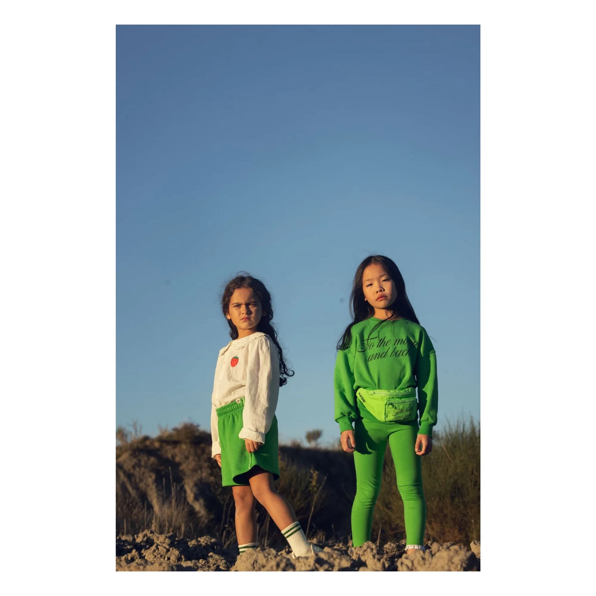 Mini Rodini - Bolsa Ida y Vuelta a la Luna Fibra Reciclada | Verde fluorescente