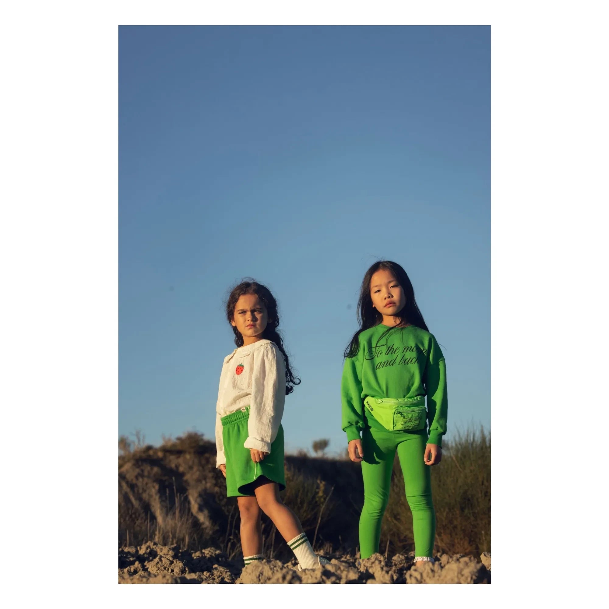 Mini Rodini - Bolsa Ida y Vuelta a la Luna Fibra Reciclada | Verde fluorescente
