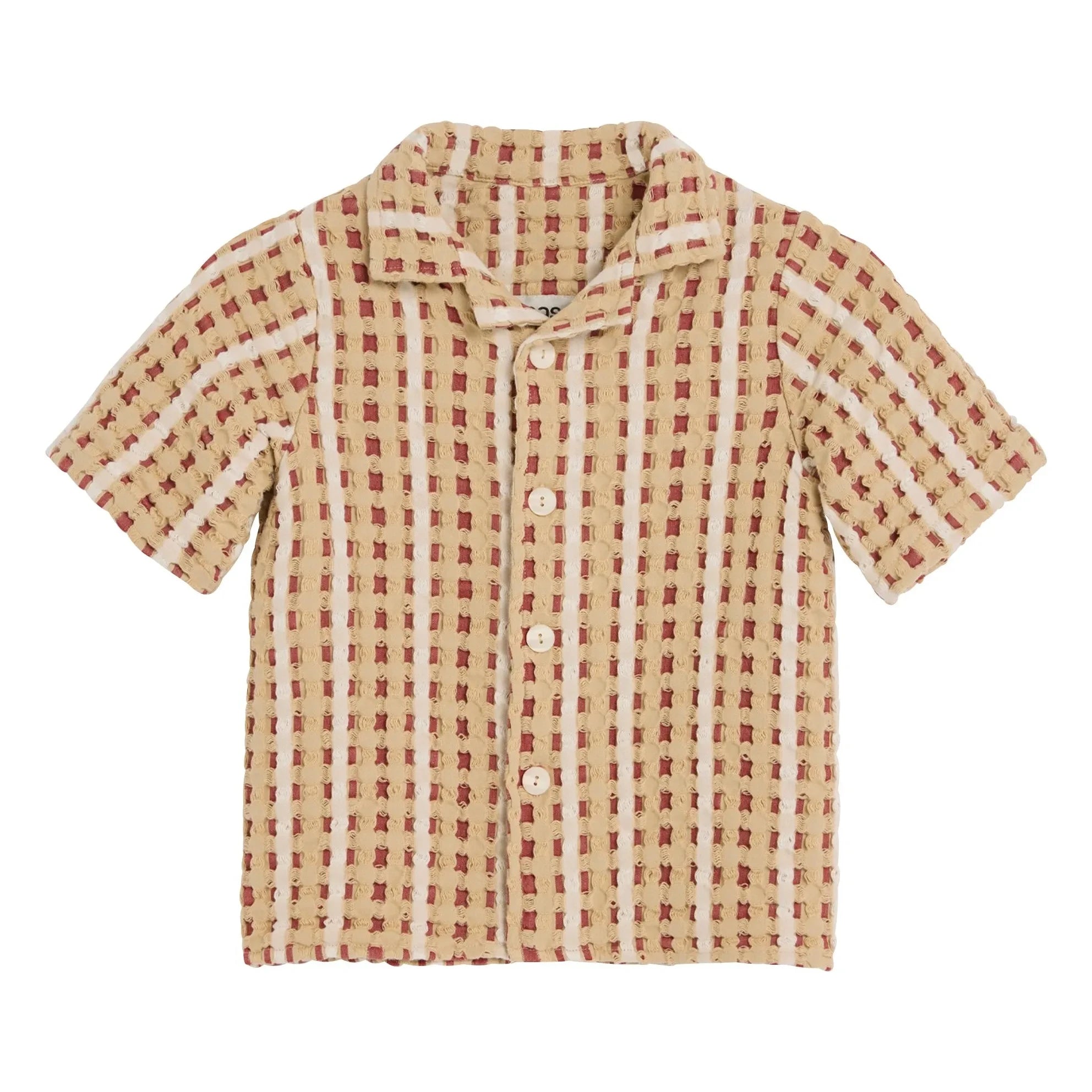 OAS - Camisa de gofres Lano Nicaro | Rojo