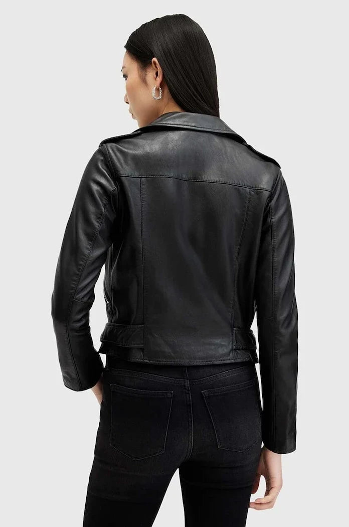 Chaqueta biker de piel Balfern para mujer AllSaints