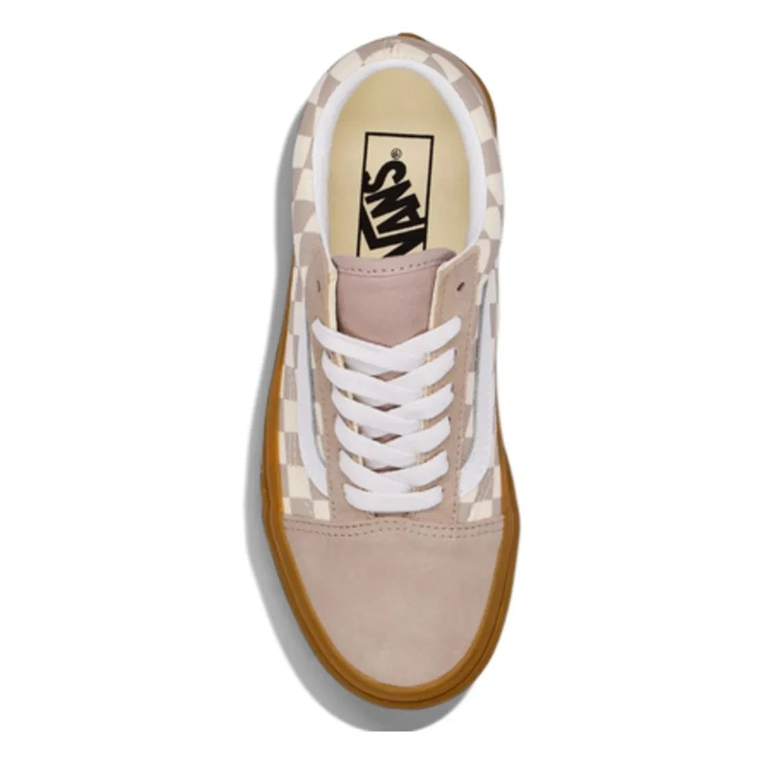 Vans - Cordones de zapatillas Old Skool Gum Check J | Marrón claro