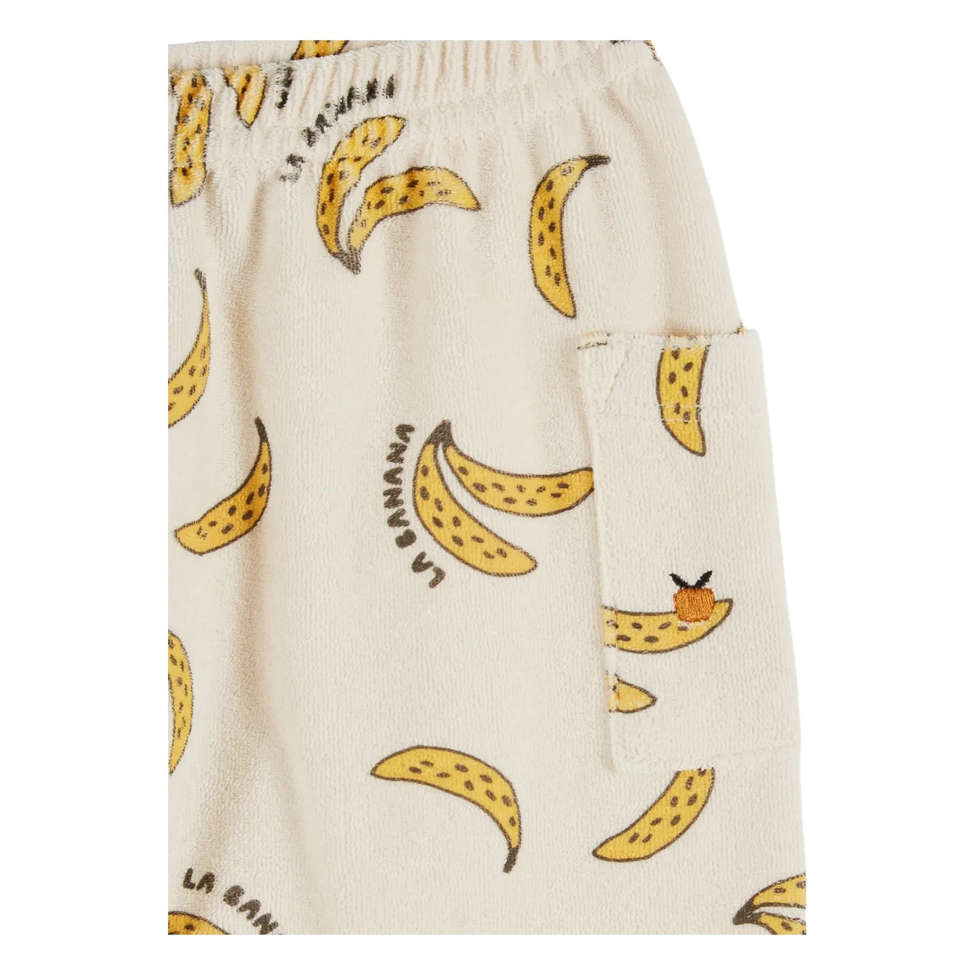 Emile et Ida - Pantalones Sarouel de Algodón Orgánico con Plátanos | Crema