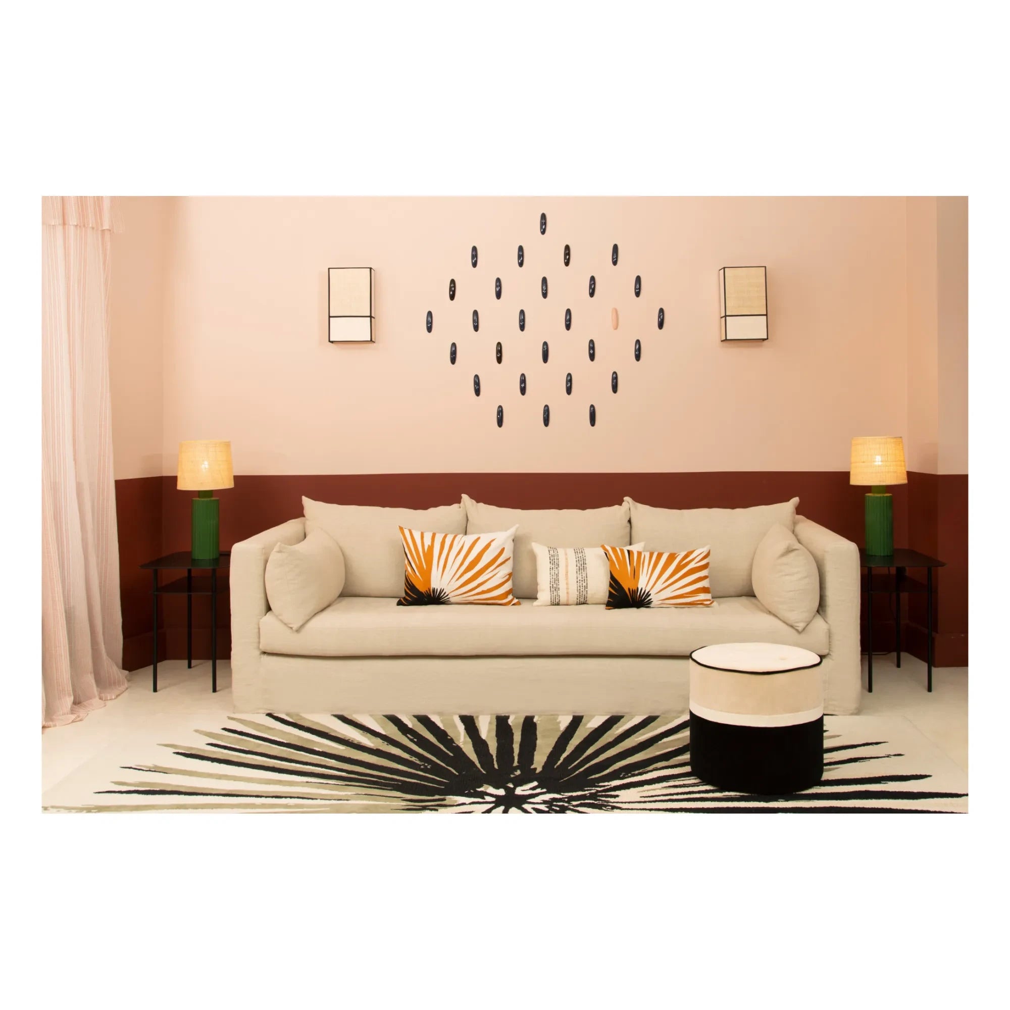 Maison Sarah Lavoine - Léo Otomana de Terciopelo | Beige