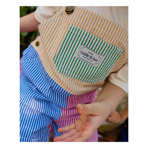 Goldie + Ace - Mono corto de patchwork a rayas | Rojo