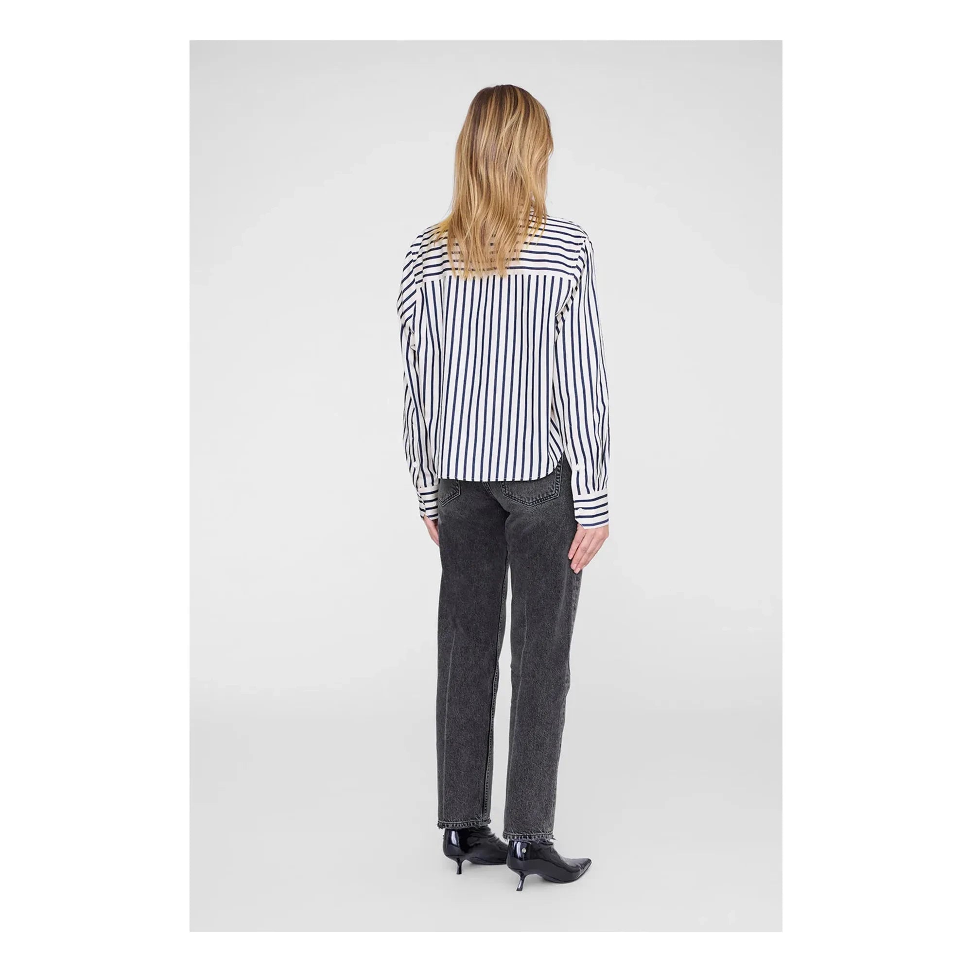 Anine Bing - Camisa corta de rayas Essie | Azul marino