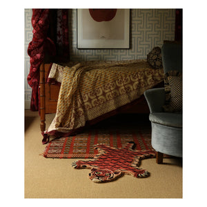 Doing Goods - Alfombra Tula Wise de lana y tigre | Rojo