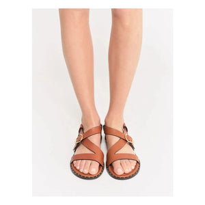 Socque Paris - Sandalias de piel Hydra | Camel