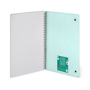 Legami - Çizgili A4 Defter - Resimli Sert Kapak - Uğur Böceği - Spiralli