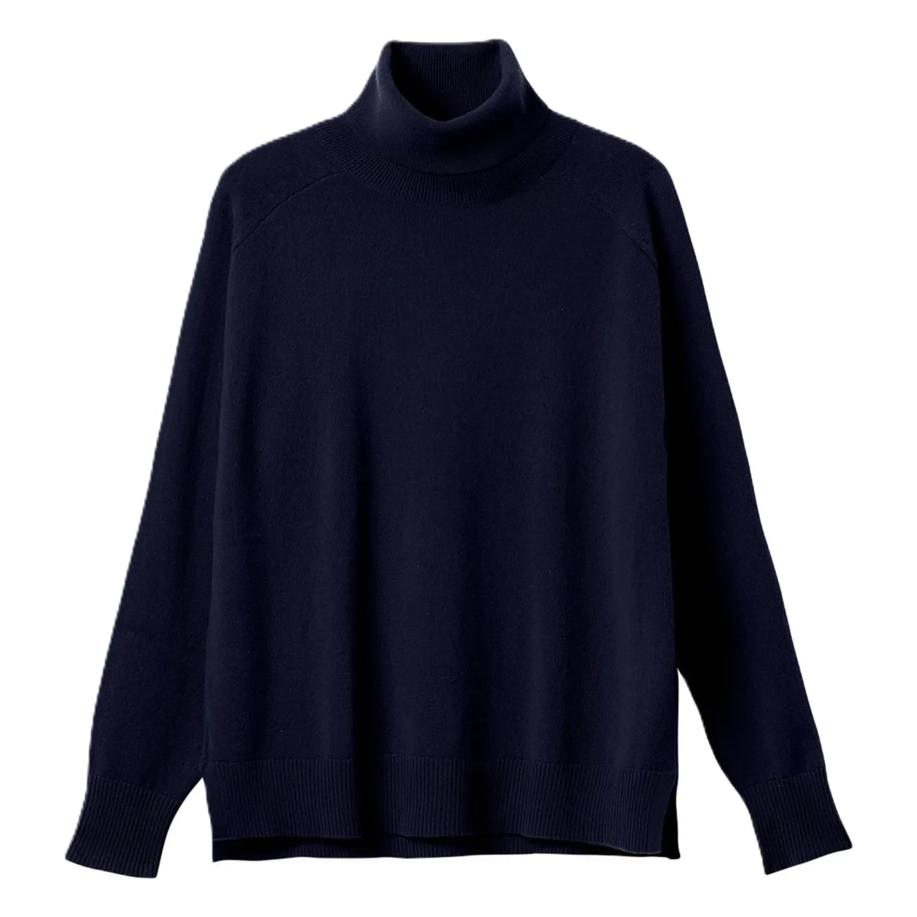 Bompard - Jersey de cachemir con cuello vuelto y corte holgado | Azul marino