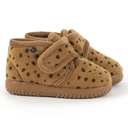 Victoria - Ojalá Casa Leopard Slippers | Camel