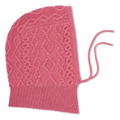 Bompard - Balaclava trenzada de cachemira | Rosa caramelo