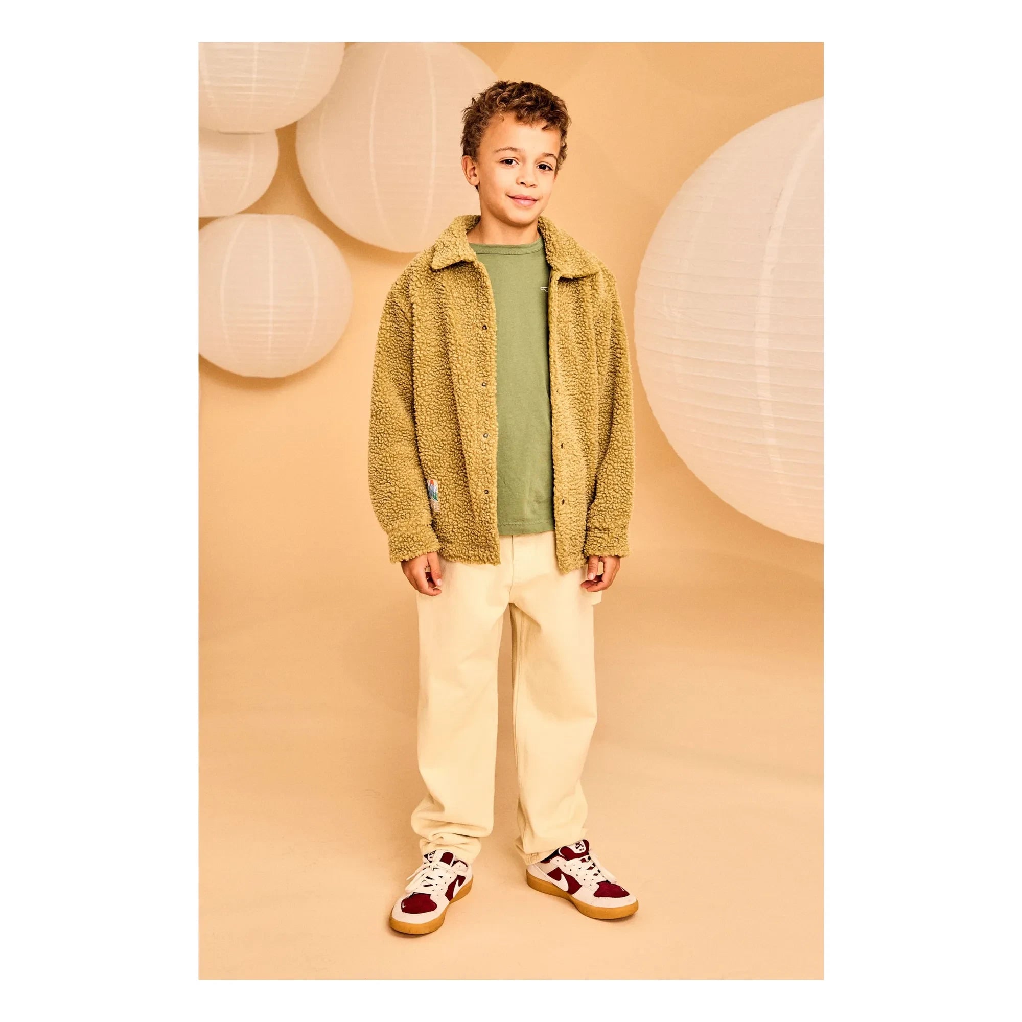 AO76 - Chaqueta Sherpa Hahoe | Verde amarillo