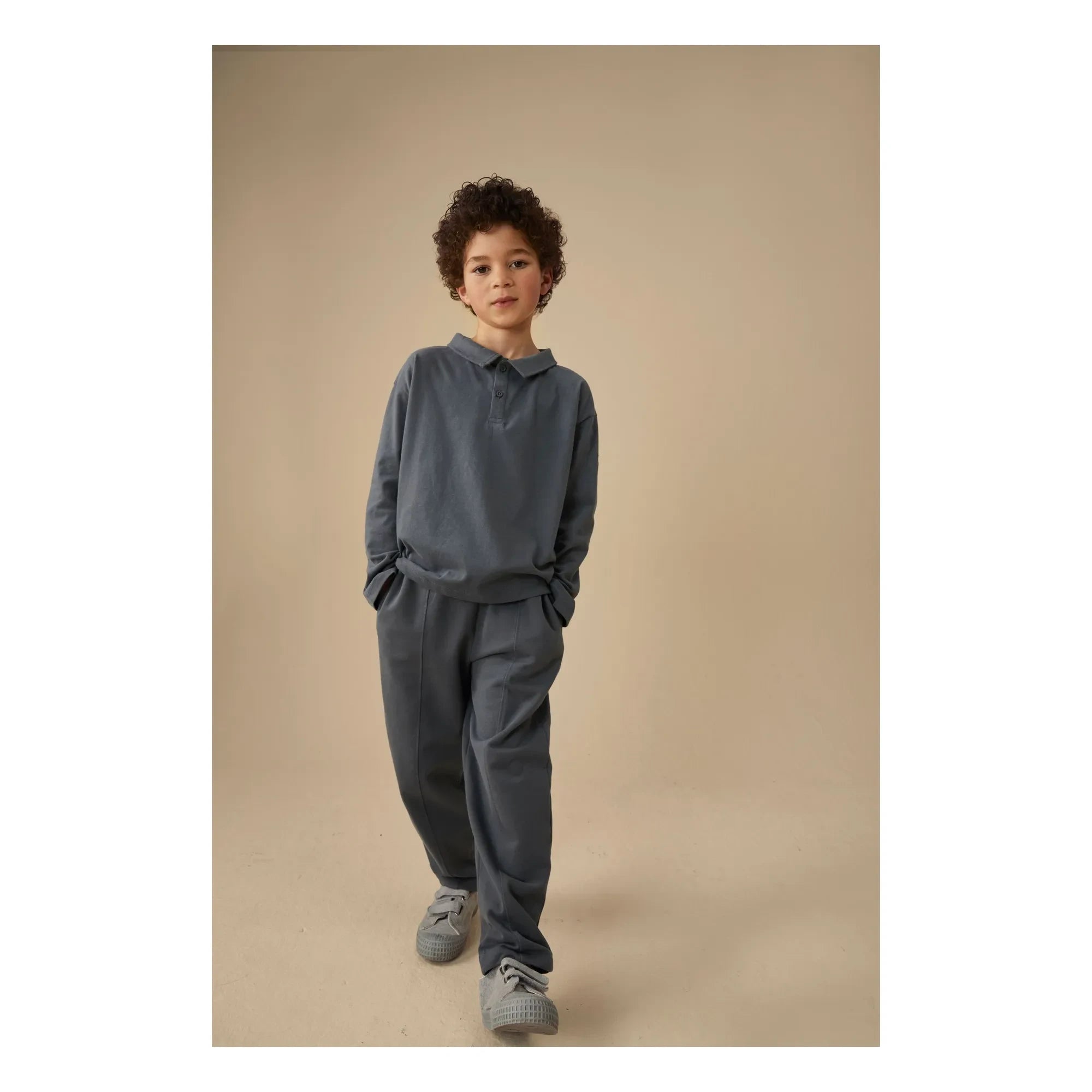 Gray Label - Polo de algodón orgánico | Azul grisáceo