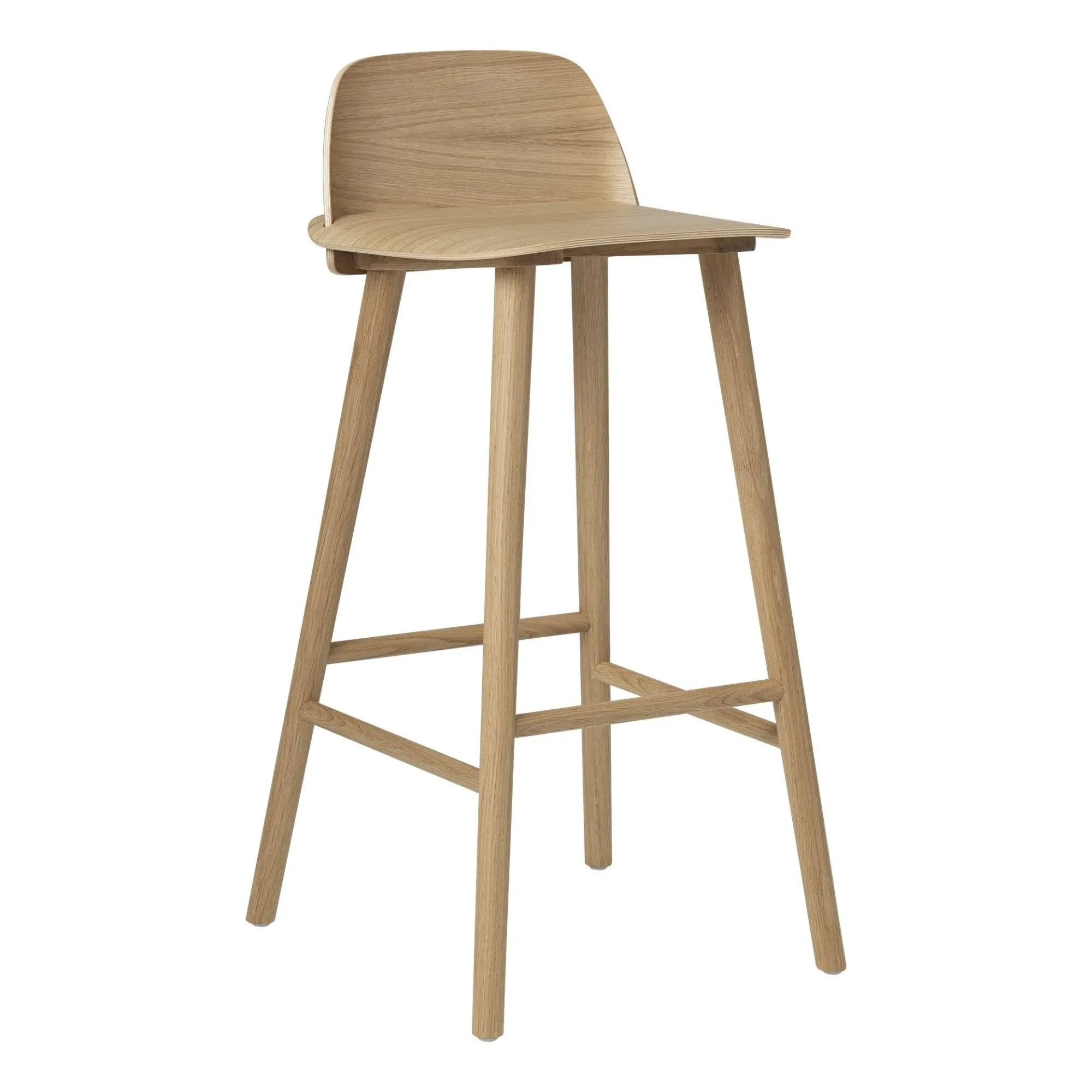 Muuto - Taburete de bar Nerd 75 cm | Roble