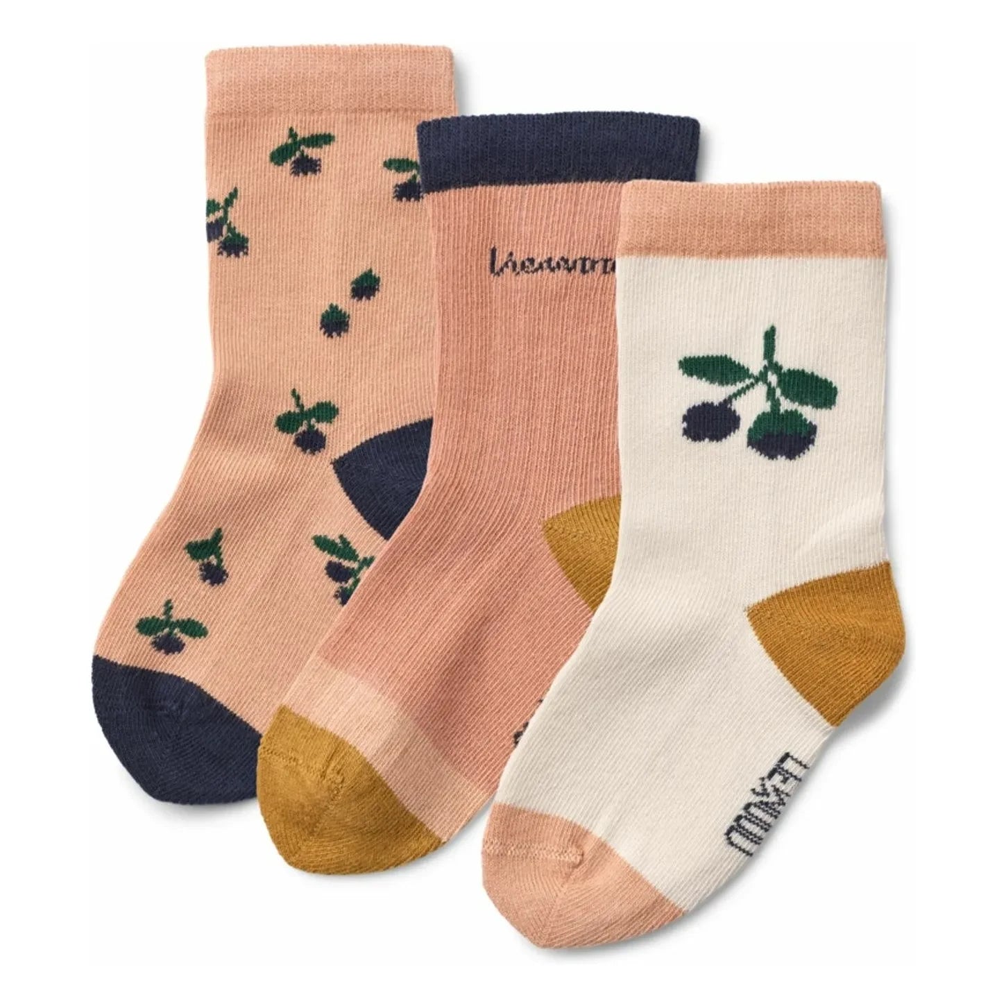 Liewood - Juego de 3 pares de calcetines Silas Berry | Rosa