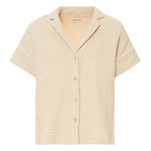 Masscob - Camisa de algodón y lino Laguna | Crudo