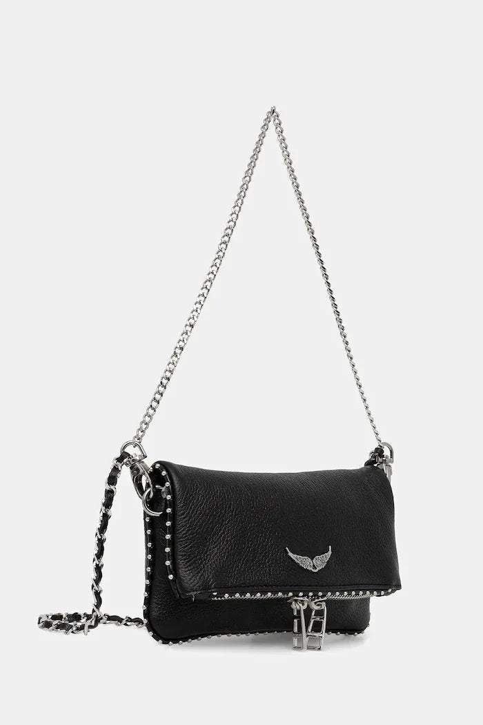 ZADIG&VOLTAIRE ROCK NANO GRAINED LEATH STUDS Bolso de piel