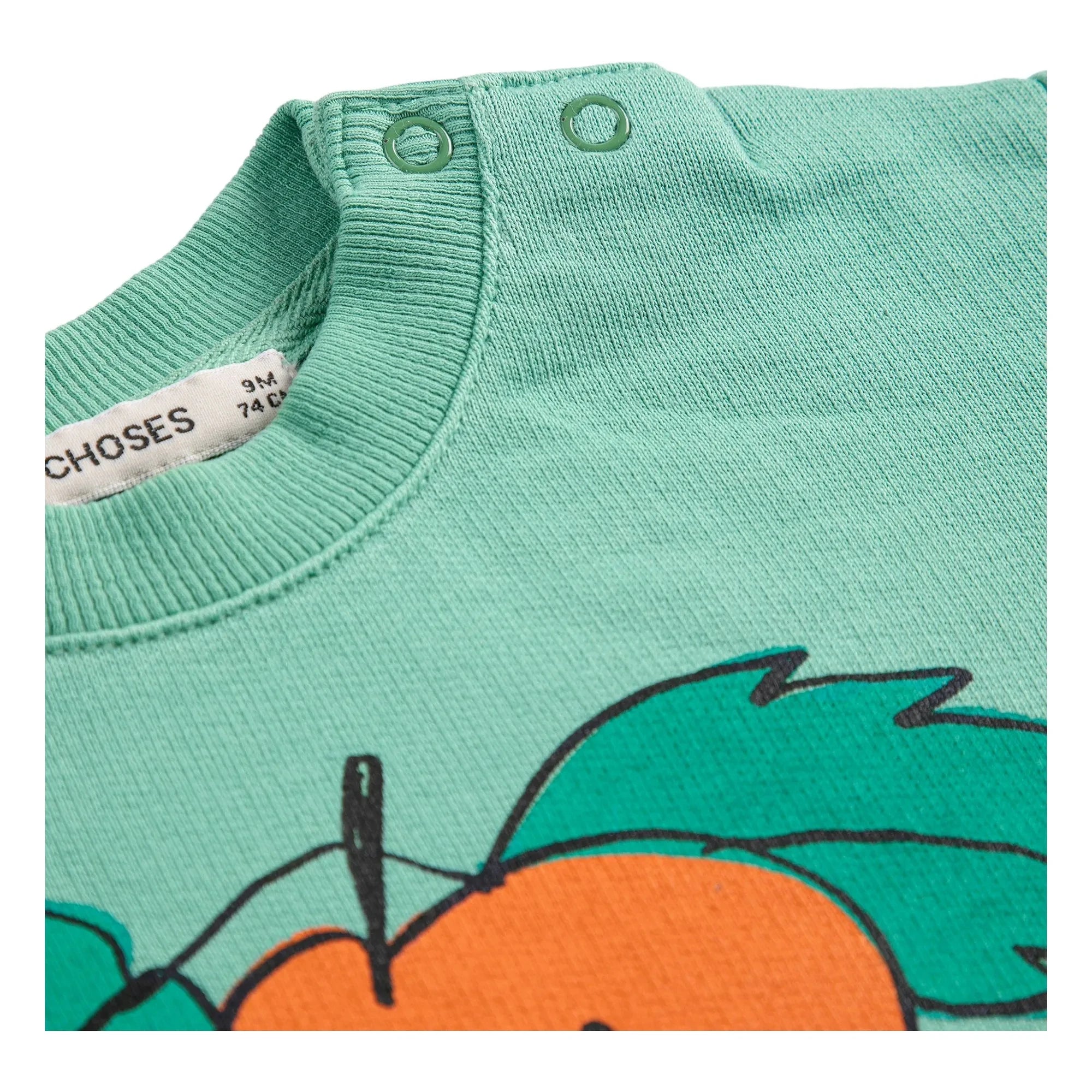 Bobo Choses - Sudadera naranja de algodón orgánico | Verde