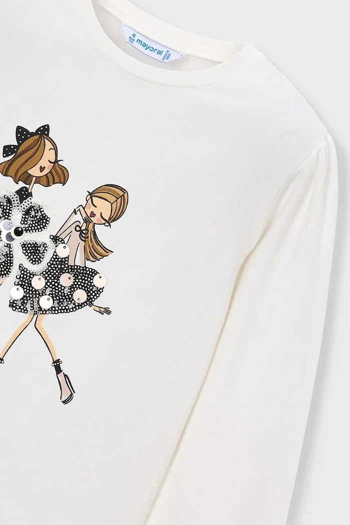 Blusa de manga larga de algodón para niños Mayoral