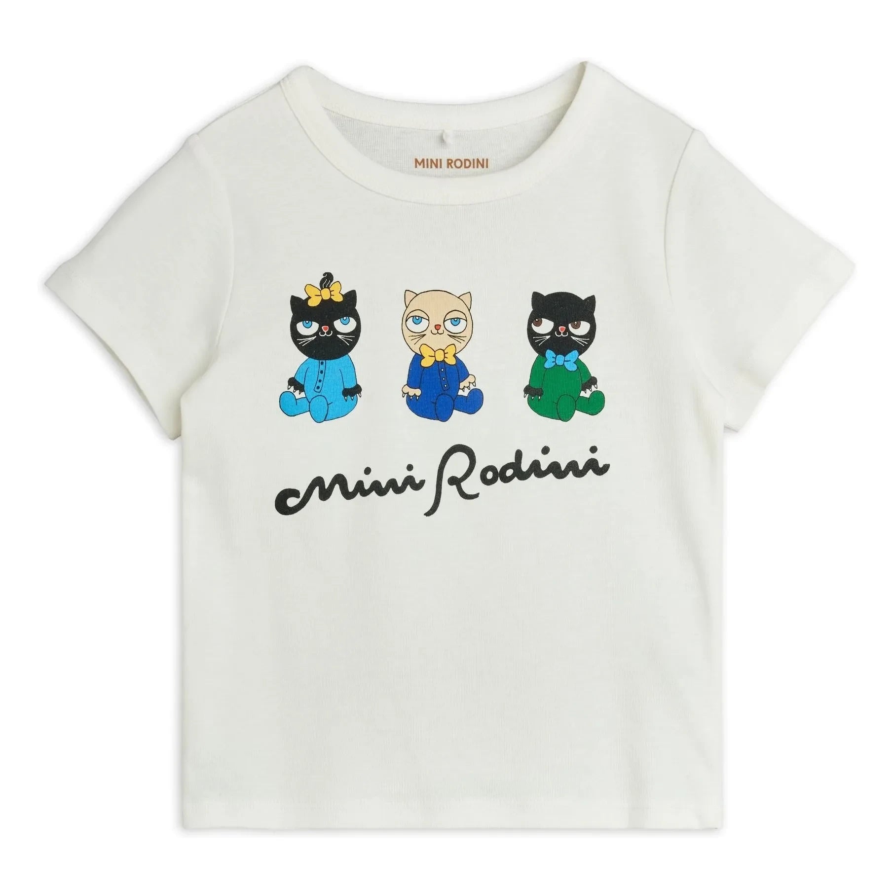 Mini Rodini - Camiseta animal de algodón orgánico | Blanco