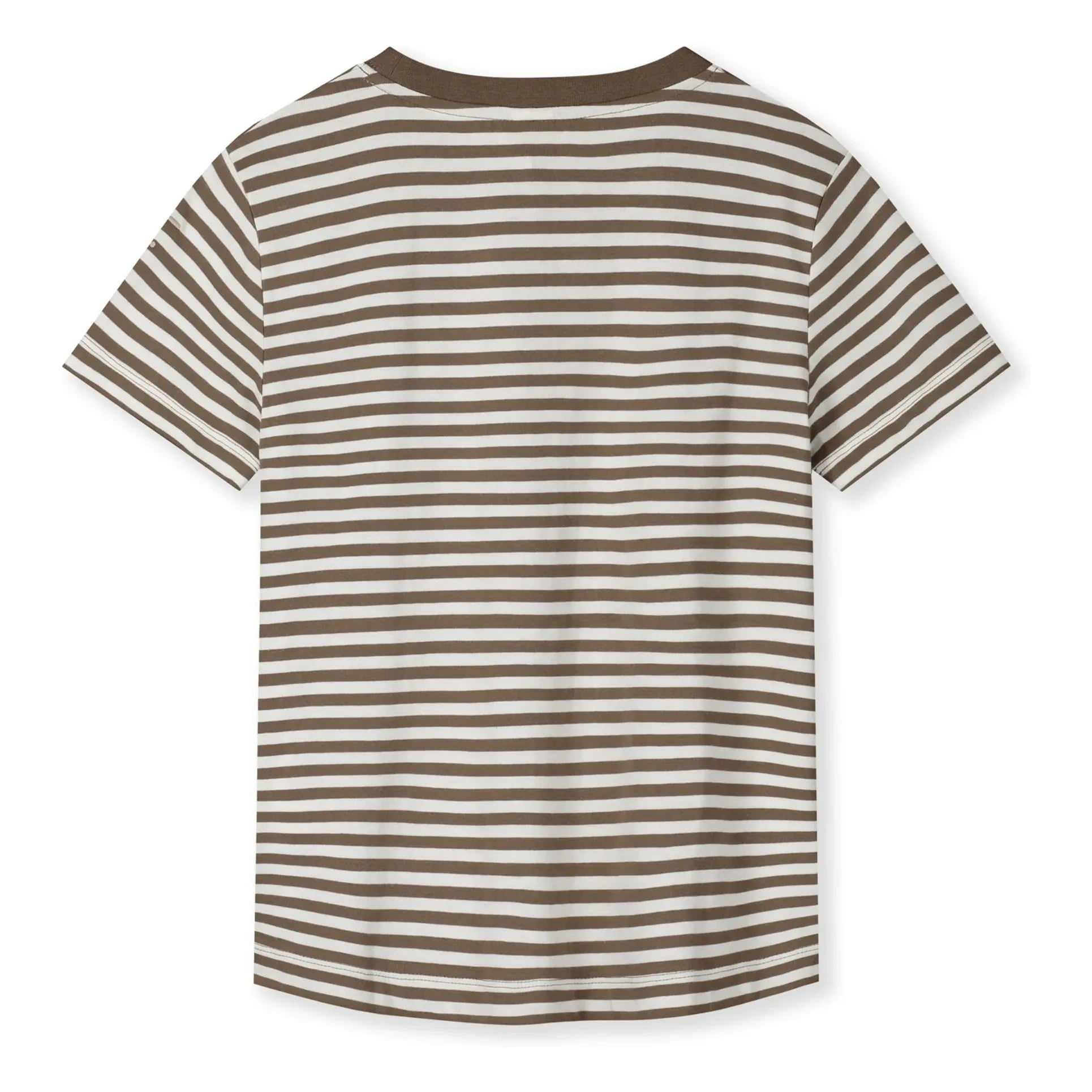 Gray Label - Camiseta de Algodón Orgánico a Rayas Oversize | Caqui