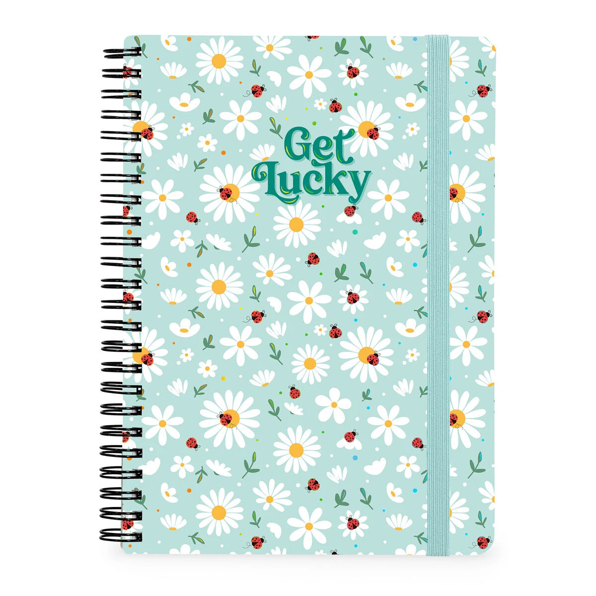 Legami - Çizgili A4 Defter - Resimli Sert Kapak - Uğur Böceği - Spiralli
