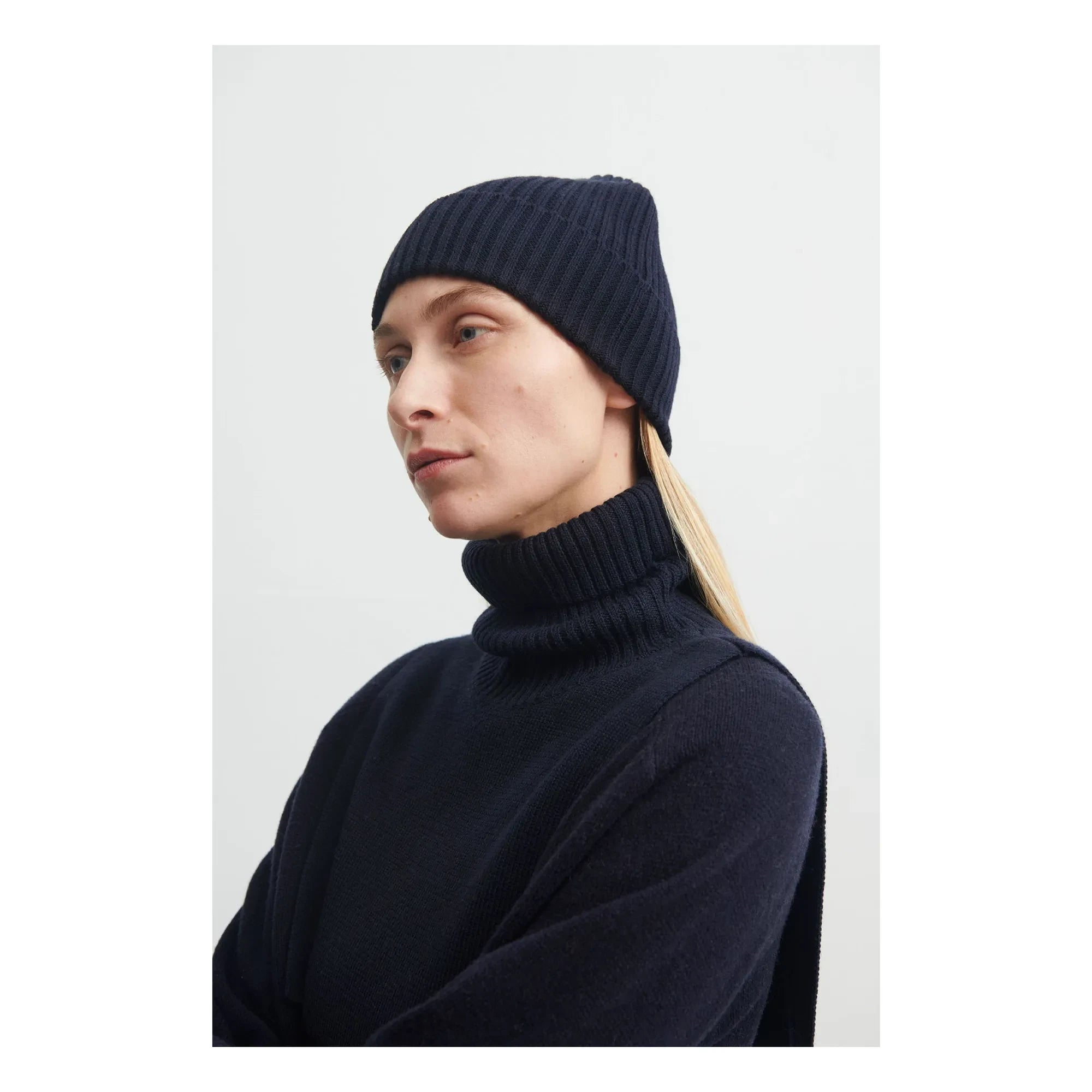 FUB - Cuello de lana merina - Colección de mujer | Azul marino