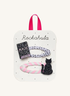 Rockahula Kids - 2'li Küçük Cadılar Simli Toka Seti | Siyah