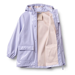 Chaqueta impermeable de fibra reciclada Ollo Waxed de Wheat | Lila