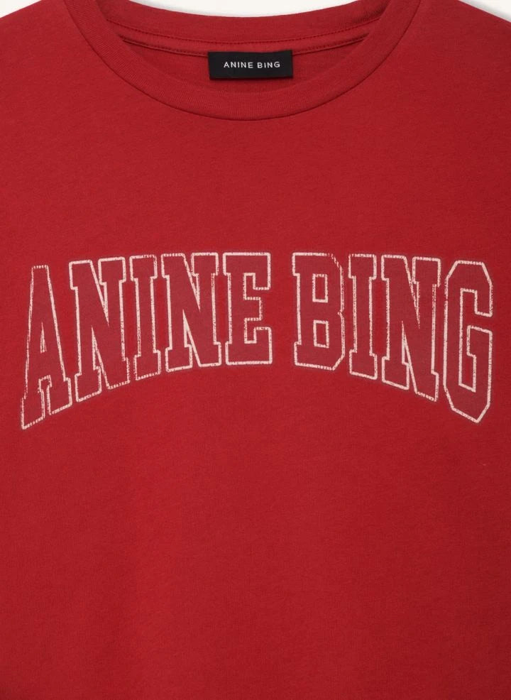 Anine Bing - Shelley Camiseta de algodón | Rojo