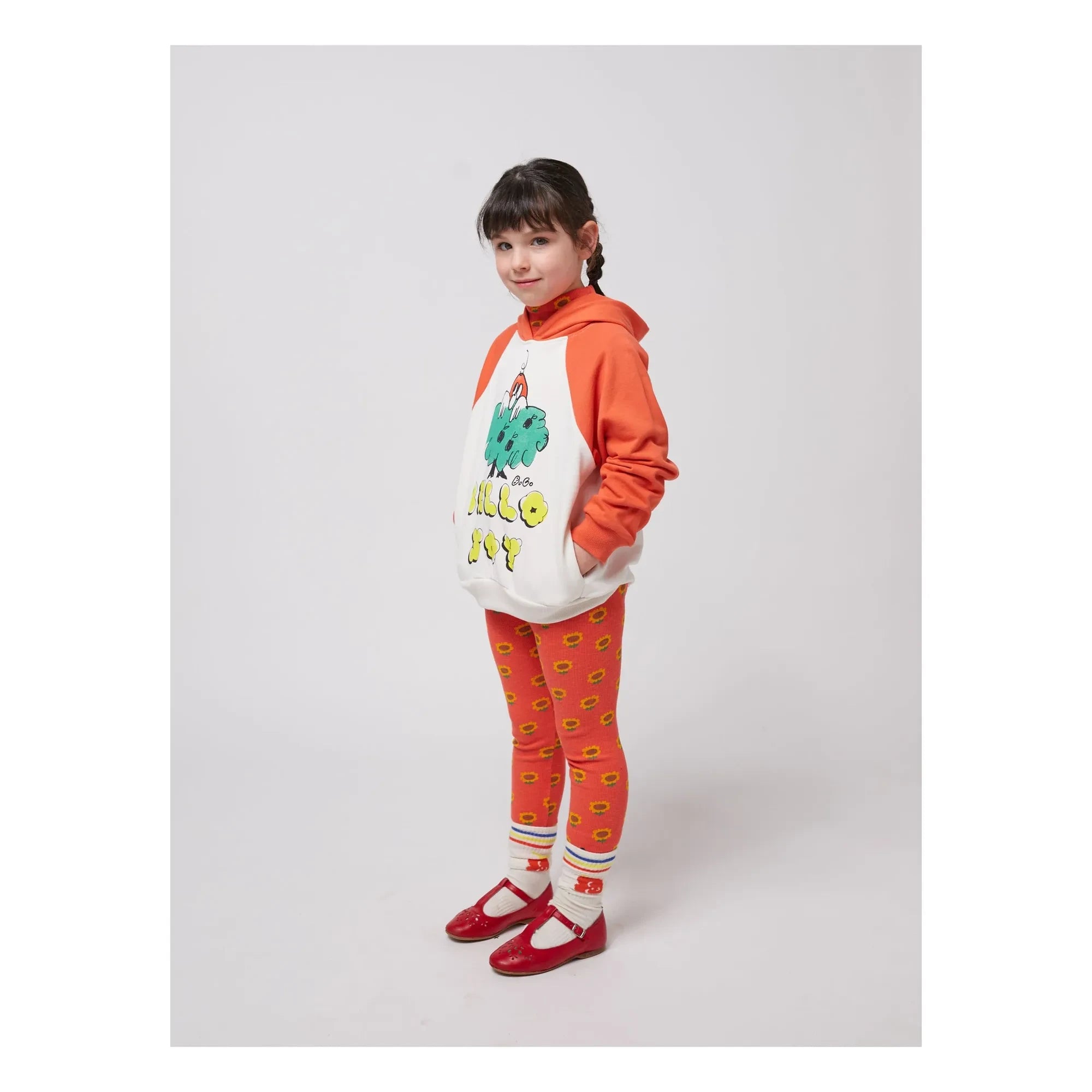 Bobo Choses - Sudadera con capucha Hello Joy Algodón orgánico | Rojo