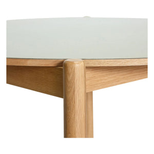 Hübsch - Mesa de comedor redonda oblicua | Gris claro