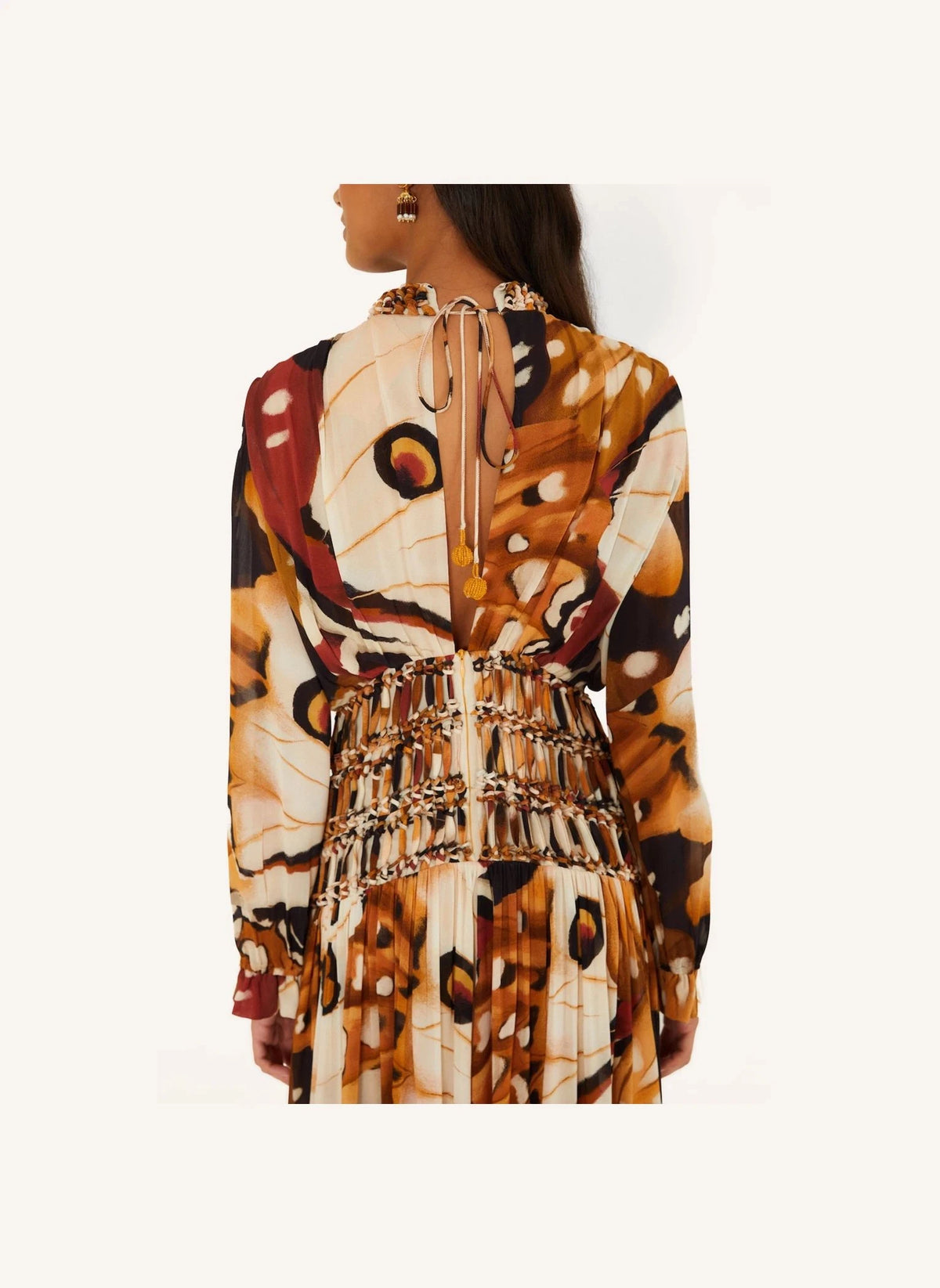 Farm Rio - Vestido Borbofly Macramé | Terracota
