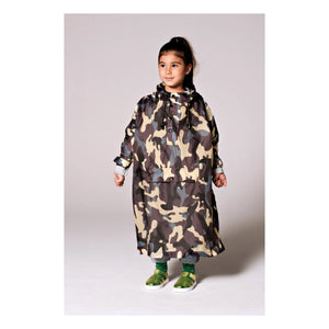 Rainkiss - Capa de Lluvia de Camuflaje del Bosque - Colección Infantil | Marrón